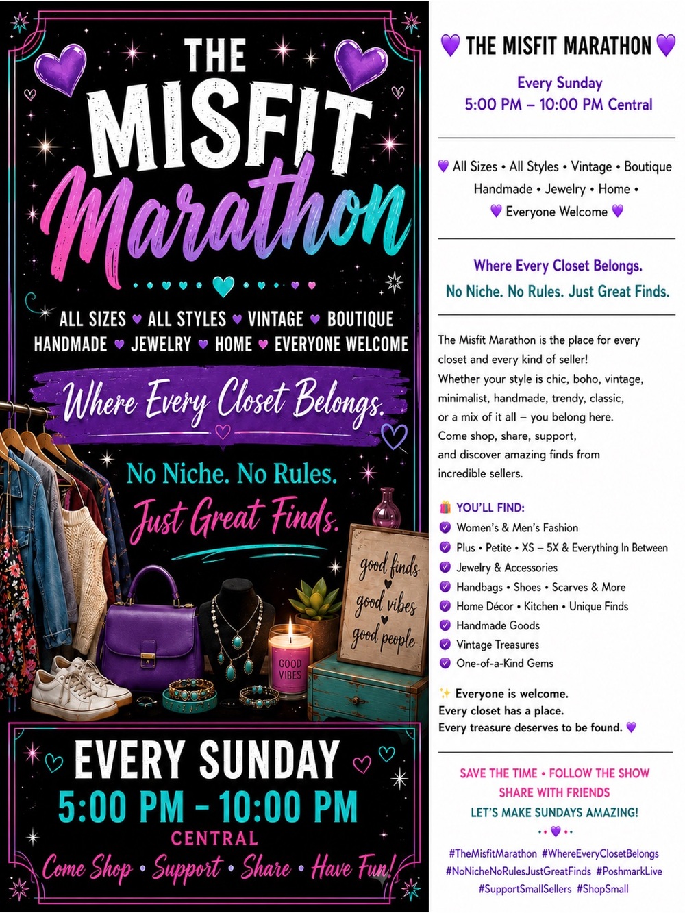 The Misfit Marathon | Every Sunday 5 PM – 10 PM Central